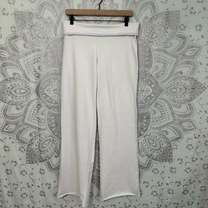 Euc $32 Blu Chic from Anthropologie White Blue Lounge Wide Leg Pajama Pants L